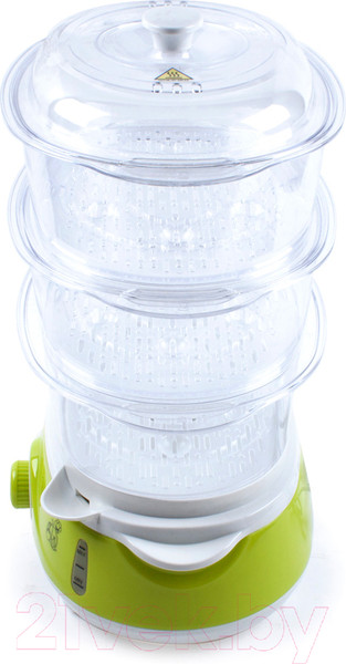 Изображение товара Пароварка стационарная Endever Vita-171 (белый/зеленый)