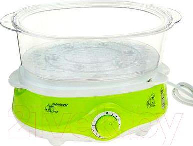 Изображение товара Пароварка стационарная Endever Vita-171 (белый/зеленый)