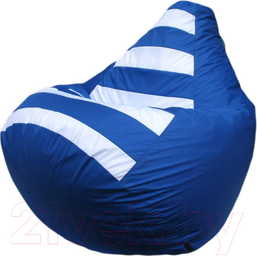 Изображение товара Бескаркасное кресло Flagman Груша Макси XXL Г2.1-437 (полосатик синий)