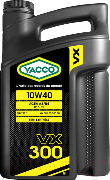 Изображение товара Моторное масло Yacco VX 300 10W40 (5л)