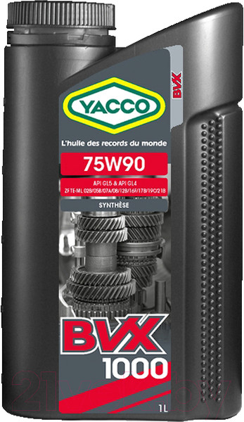 Изображение товара Трансмиссионное масло Yacco BVX 1000 75W90 (1л)