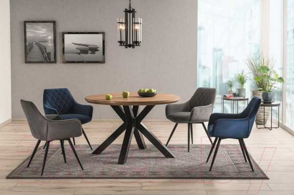 Изображение товара Обеденный стол Signal Ritmo 120 (дуб/черный матовый)