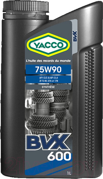 Изображение товара Трансмиссионное масло Yacco BVX 600 75W90 (1л)