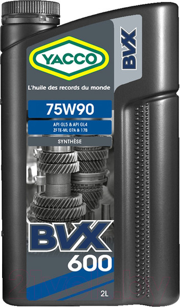 Изображение товара Трансмиссионное масло Yacco BVX 600 75W90 (2л)