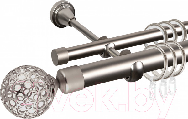 Изображение товара Карниз для штор АС ФОРОС Grace D25Г/16Г составной + наконечники Метеор (2.8м, сатин)