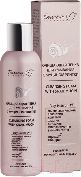 Изображение товара Пенка для умывания Белита-М Очищающая с муцином улитки (150г)