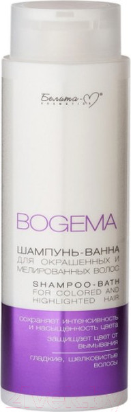 Изображение товара Шампунь для волос Белита-М Bogema для окрашенных и мелированных волос (400г)