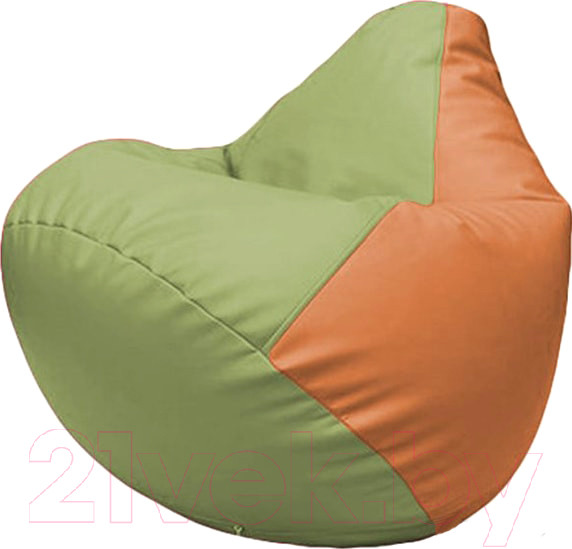 Изображение товара Бескаркасное кресло Flagman Груша Макси XXL Г2.3-1920 (оливковый/оранжевый)