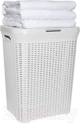 Изображение товара Корзина для белья Violet Ротанг / 184006 (40л, белый)