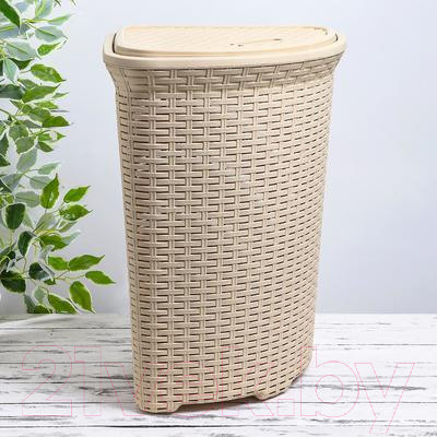 Изображение товара Корзина для белья Violet Ротанг / 235020 (60л, латте)