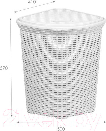 Изображение товара Корзина для белья Violet Ротанг / 235006 (60л, белый)