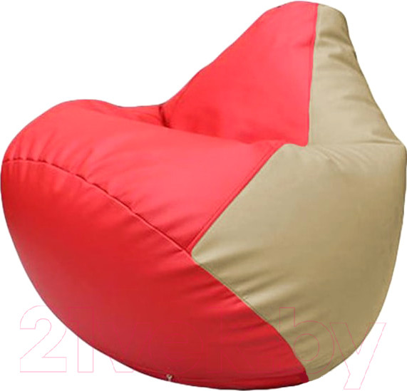 Изображение товара Бескаркасное кресло Flagman Груша Макси XXL Г2.3-0912 (красный/бежевый)