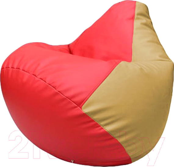 Изображение товара Бескаркасное кресло Flagman Груша Макси XXL Г2.3-0913 (красный/бежевый)