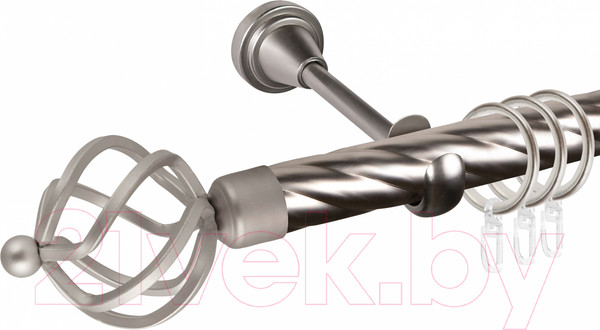 Изображение товара Карниз для штор АС ФОРОС Grace D25К составной + наконечники Булава (2.8м, сатин)