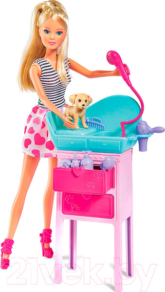 Изображение товара Кукла с аксессуарами Simba Штеффи с двумя собачками / 5733266