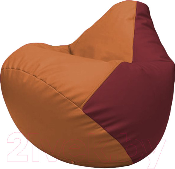 Изображение товара Бескаркасное кресло Flagman Груша Макси XXL Г2.3-2021 (оранжевый/бордовый)