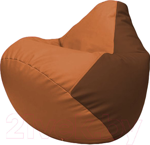 Изображение товара Бескаркасное кресло Flagman Груша Макси XXL Г2.3-2007 (оранжевый/коричневый)