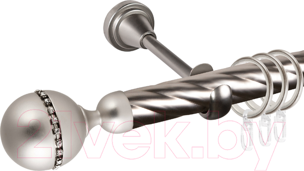 Изображение товара Карниз для штор АС ФОРОС Grace D25К составной + наконечники Кортеза (3.2м, сатин)