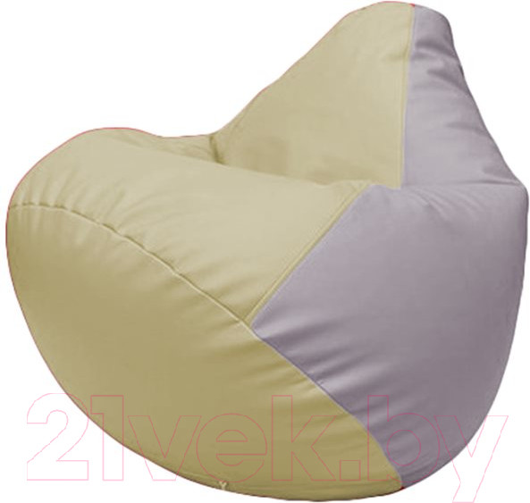 Изображение товара Бескаркасное кресло Flagman Груша Макси XXL Г2.3-1025 (светло-бежевый/сиреневый)