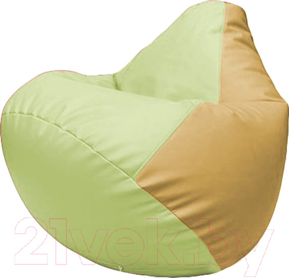 Изображение товара Бескаркасное кресло Flagman Груша Макси XXL Г2.3-0413 (светло-салатовый/бежевый)