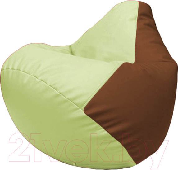 Изображение товара Бескаркасное кресло Flagman Груша Макси XXL Г2.3-0407 (светло-салатовый/коричневый)