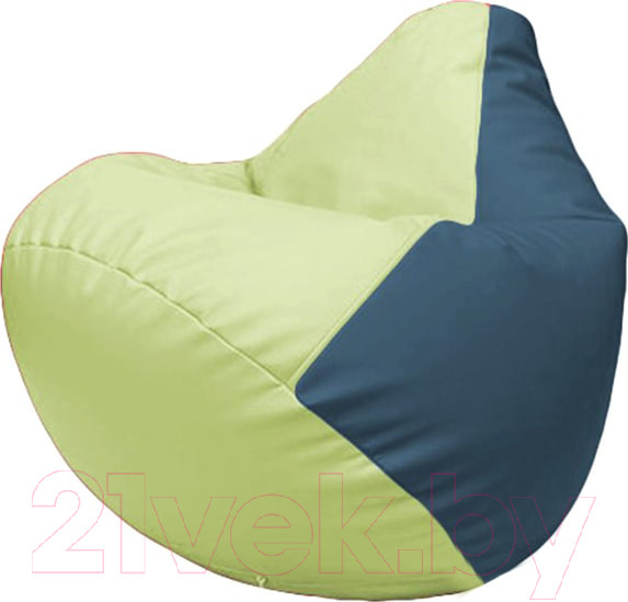 Изображение товара Бескаркасное кресло Flagman Груша Макси XXL Г2.3-0403 (светло-салатовый/синий)