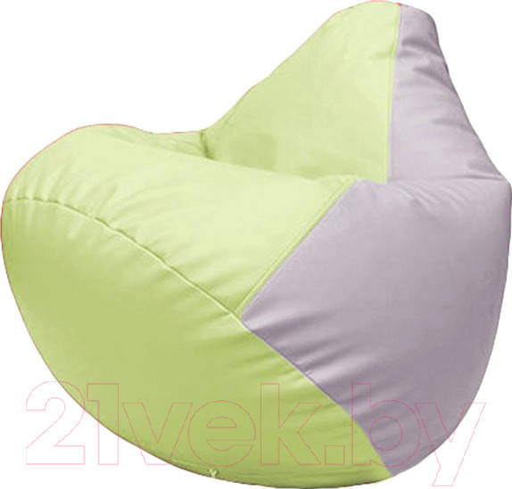 Изображение товара Бескаркасное кресло Flagman Груша Макси XXL Г2.3-0425 (светло-салатовый/сиреневый)