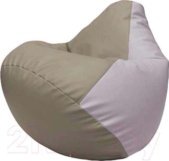 Изображение товара Бескаркасное кресло Flagman Груша Макси XXL Г2.3-0225 (светло-серый/сиреневый)