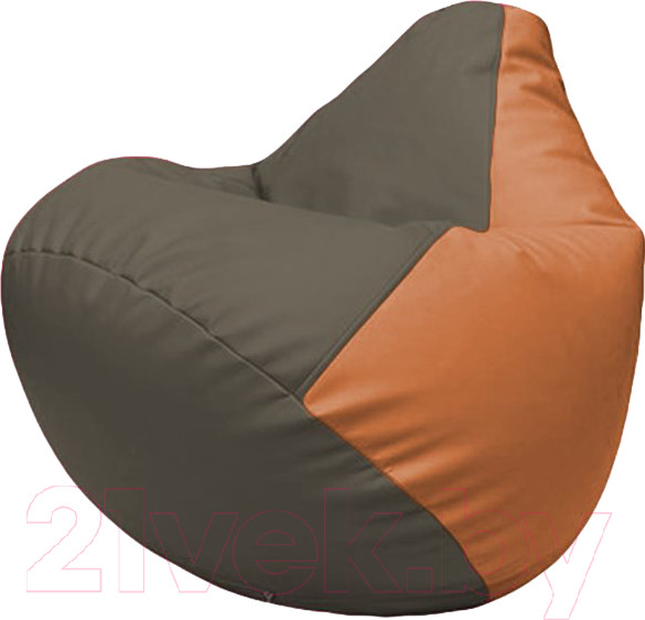 Изображение товара Бескаркасное кресло Flagman Груша Макси XXL Г2.3-1720 (серый/оранжевый)