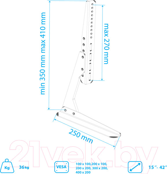 Изображение товара Подставка настольная ABC Mount Stand-01 (черный)