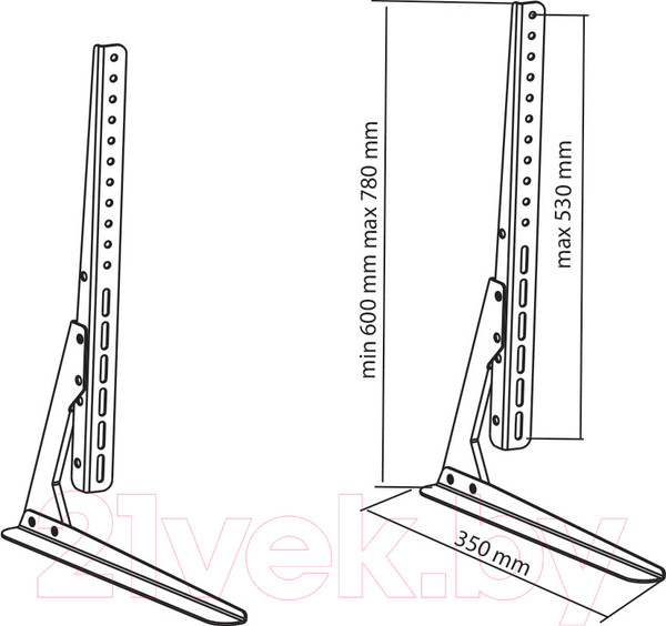 Изображение товара Подставка настольная ABC Mount Stand-02 (черный)