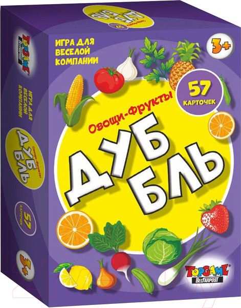 Изображение товара Настольная игра Topgame ДуББль. Овощи-фрукты / 01518
