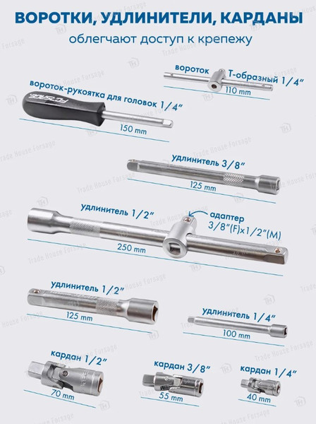 Изображение товара Универсальный набор инструментов Forsage F-41723-5 (46725)