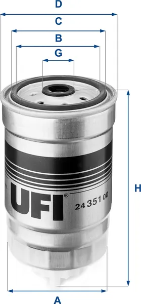 Изображение товара Топливный фильтр UFI 24.351.00