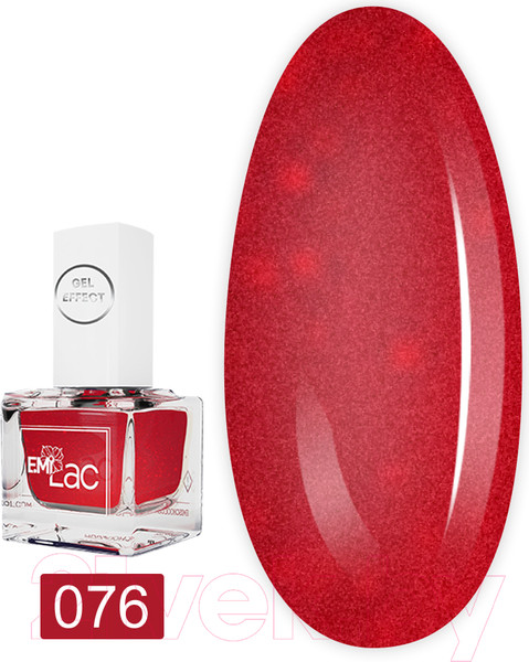 Изображение товара Лак для ногтей E.Mi Ультрастойкий лак Gel Effect Алое пламя №076 (9мл)