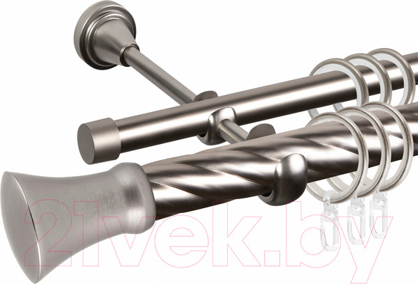 Изображение товара Карниз для штор АС ФОРОС Grace D25К/16Г составной + наконечники Монако (3.2м, сатин)