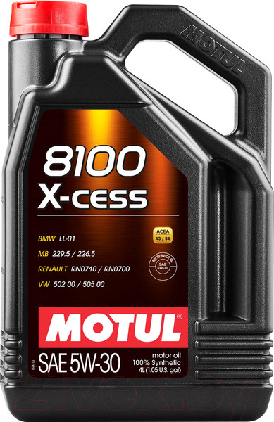 Изображение товара Моторное масло Motul 8100 X-cess 5W30 / 108945 (4л)