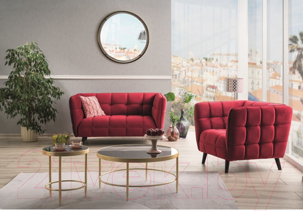 Изображение товара Кресло мягкое Signal Castello Velvet 1 (Bluvel59 бордовый)