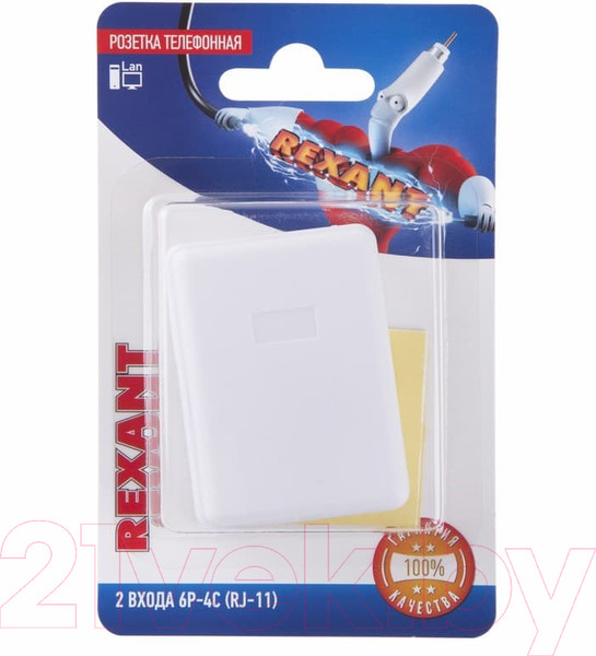 Изображение товара Розетка Rexant 6Р-4С (RJ-11) / 06-0101-B
