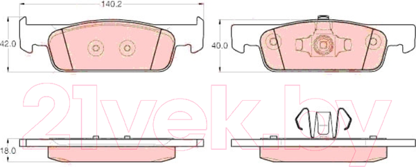Изображение товара Тормозные колодки TRW GDB2016