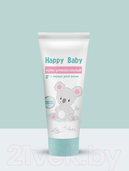 Изображение товара Набор косметики детской Liv Delano Happy Baby шампунь 300г+гель-пенка для купания 300г+крем 75г