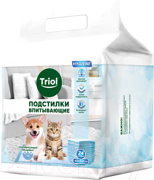 Изображение товара Одноразовая пеленка для животных Triol 30551002 / DP07 (24шт)