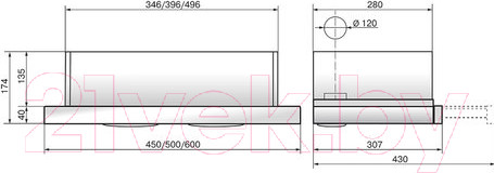 Изображение товара Вытяжка телескопическая Elikor Интегра Glass 45Н-400-В2Д (нержавеющая сталь/стекло черное)