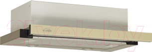 Изображение товара Вытяжка телескопическая Elikor Интегра Glass 60Н-400-В2Д (нержавеющая сталь/стекло бежевое)