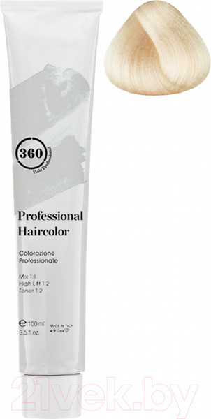 Изображение товара Крем-краска для волос Kaaral 360 Permanent Haircolor 12.32 (100мл, ультра светлый блондин бежевый)