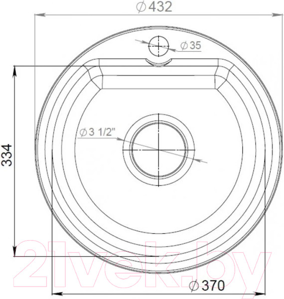 Изображение товара Мойка кухонная GranFest Smart GF-SM435 (бежевый)