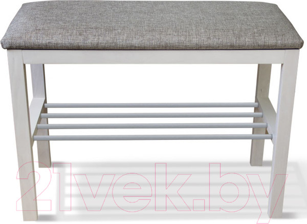 Изображение товара Банкетка Sheffilton Альберо SHT-B2 (беленый/кедровый/алюм.металл)