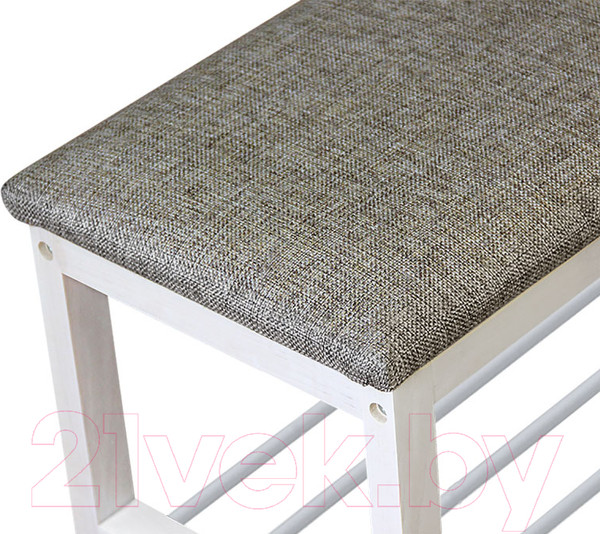 Изображение товара Банкетка Sheffilton Альберо SHT-B2 (беленый/кедровый/алюм.металл)