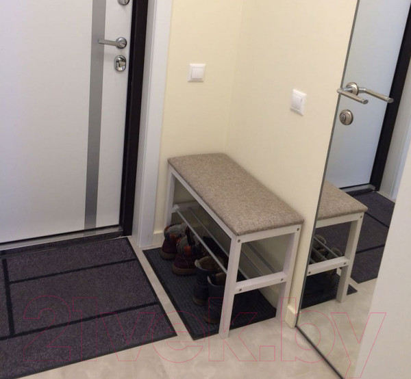 Изображение товара Банкетка Sheffilton Альберо SHT-B2 (беленый/кедровый/алюм.металл)