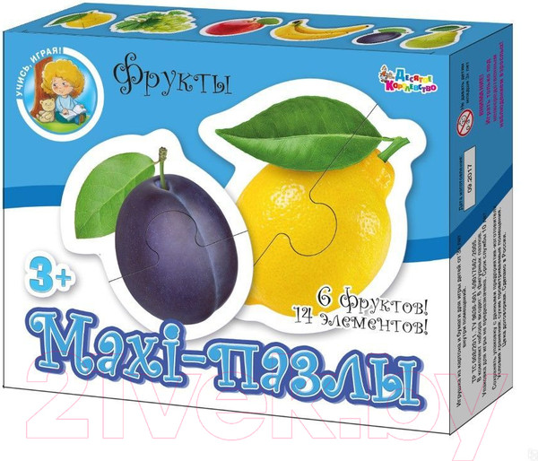 Изображение товара Набор пазлов Десятое королевство Maxi. Фрукты / 02645 (14эл)